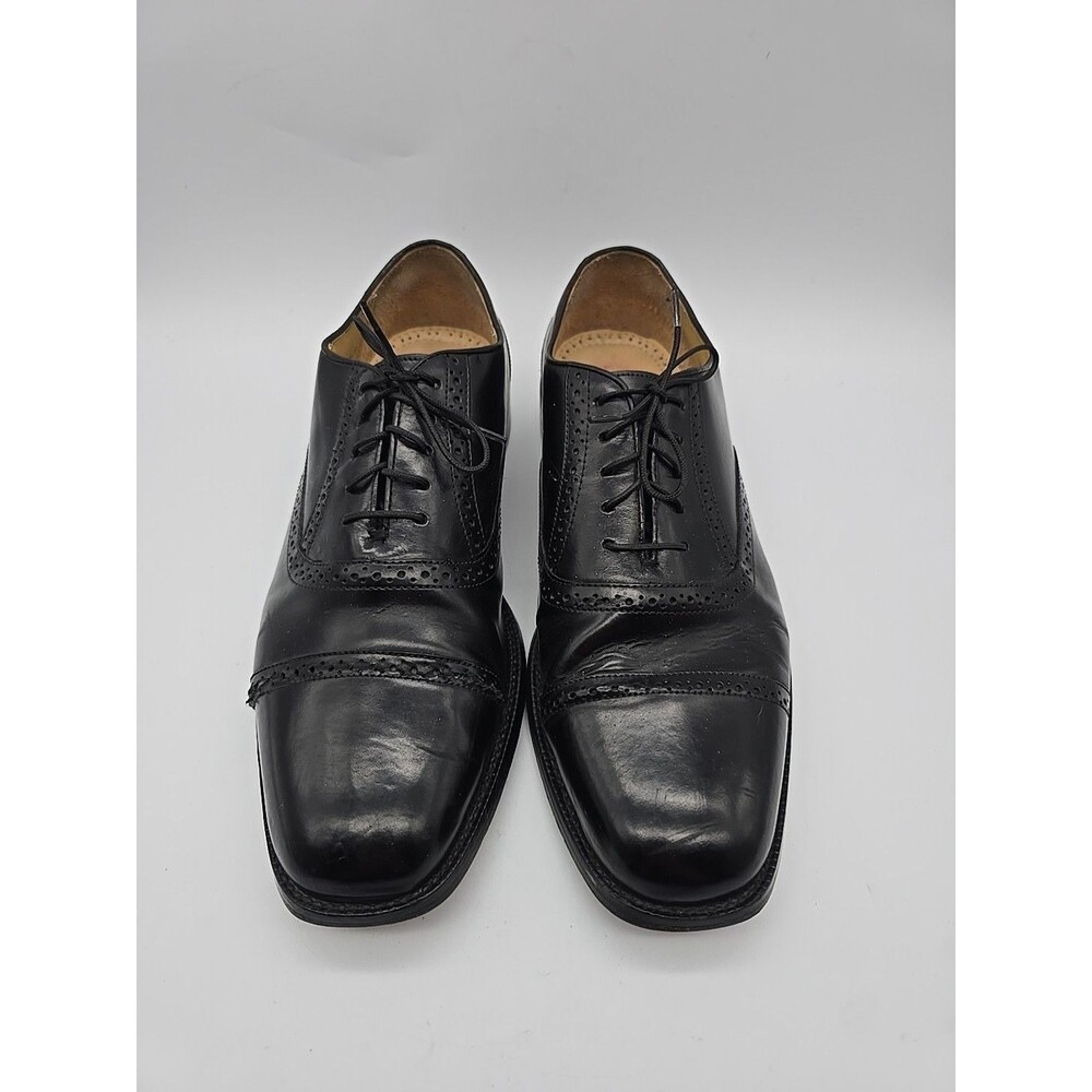 Stacy Adams Tinsley Black Mens 10.5 M Wing Tip Oxford Dress Shoes 23574